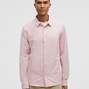 lululemon athletica Men's Light Pink Casual Button Down Shirt